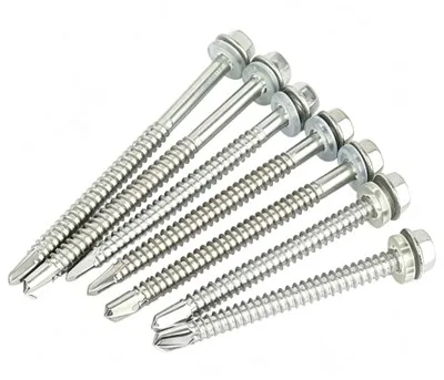 410 Stainless Steel Self Drilling Screw Hex Washer Head Tek Screws For Steel